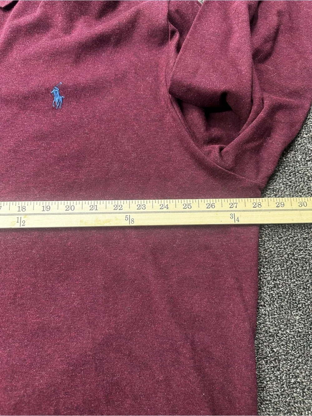 Vintage Polo Ralph Lauren Polo Shirt Mens XXL Maroon Long Sleeve Cotton- NWT